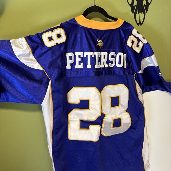 Reebok ON FIELD NFL Jersey Vikings Adrian Peterson Purple SZ 54 - Picture 7 of 15